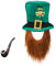 com-four® Leprechaun, Kobold Kostüme zum St. Patricks Day - Outfits und Accessoires für das grüne, irische Fest - Für Fasching, Fastnacht, Karneval, Parade, Motto-Party, Irish Pub (02-teilig - Set07)