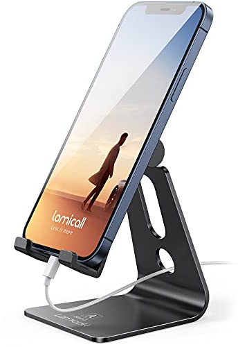 Lamicall Handy Ständer, Handy Halterung Verstellbare - Multi-Winkel Handyhalterung, Halter für iPhone 16 15 14 Pro Max Plus, 13 12 Pro Max Mini, 11 Pro, Xs, X, 8, 7 Plus, SE, Samsung S23, Smartphone