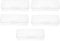 Lurrose 5pcs Clear Storage Box Nail Art Pens Nail Brush Container Case Manicure Nail Tools Storage Box White