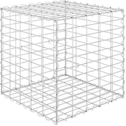 Festnight Lit surélevé Cube à Gabion Fil d'acier 50x50x50 cm