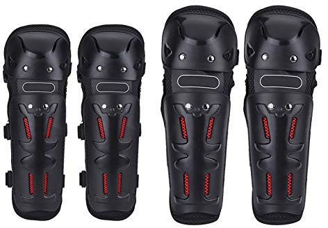 BSD1002 4 Stück MTB Knieschützer Ellbogenschützer Motocross Motorrad Radfahren Ellenbogen Knie Protektor Schutzausrüstung