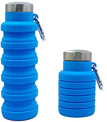 Gobelet À Eau Rétractable Portable Gobelet À Eau Pliable Peut Être Réutilisé Gourde Filtrante pour Camping Adulte Enfant Cyclisme Voyager Blue,355ml