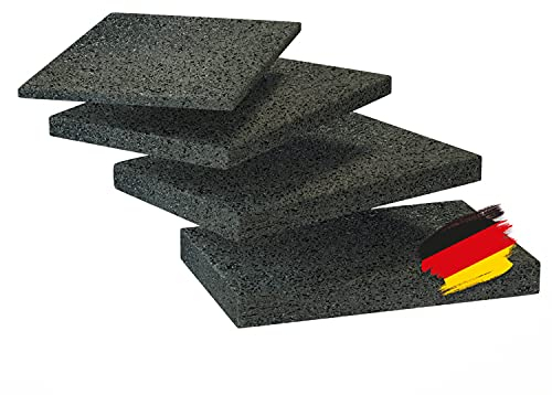 BAUHELD® Terrassenpads 90x60x 6mm [40 Stück] Hochwertige Bautenschutzmatte aus Gummi-Granulat [Made in Germany] Als Unterleg-Platten für Terrassenfliesen, WPC Terrassen-Dielen, Stelzlager, Balkon