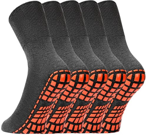 NOVAYARD 5 Paar Stoppersocken Yoga Anti Rutsch Socken Sticky Griff Krankenhaus Pilates Rutschfeste Socken Damen Herren