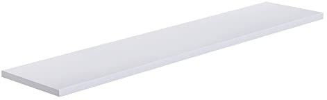 MODULARREDO | SMART Mensola da Muro, Scaffale Legno, Mensola da Parete, 116x23.7x2.3 cm, Bianco - Made in Italy