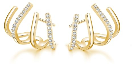 SLUYNZ 925 Sterling Silber Manschetten ohrringe für Damen Ear Cuff Ohrringe Damen Crawler Ohrringe Ohrklemme