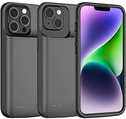 JCK Cover Batteria per iPhone 14/14 Pro/13/13 Pro, 7000mAh Ricaricabile Power Bank Backup ricarica Custodia