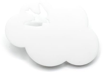 Miniblings Broche Nuage avec Hirondelle pin Oiseau Verre Acrylique Blanc