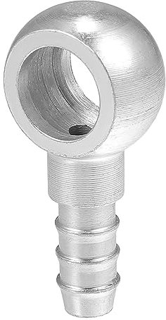 ACROPIX 14mm ID 10mm OD Banjo Bolt Hose Barb Fittings Universal Banjo Fitting Fuel Line Adapter Connector for Motorcycle Car Silver Tone - Pack of 1