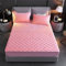 YUDEYU Gesteppte Spannbettlaken Weicher Kristall-Samtstoff Matratzenschoner Doppeltes Einzelbett bettspanntuch Topper-Overlays Spannbetttücher(Pink,100x200cm/High 10-30cm)