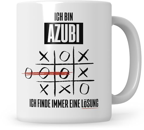 Sweetify Azubi Tasse Azubine Geschenkidee Auszubildender Lehrling Firma Lehre Geschenk Ich bin Azubi ich finde immer eine Lösung