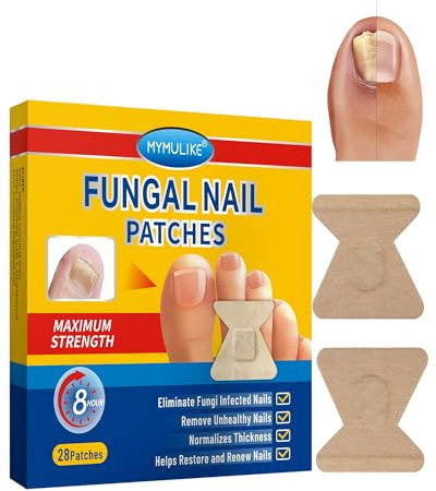 28 Stück MYMULIKE Nāgělpīlz-Pflaster, Zehennagel Nagelreparatur, Schnell und Effektiv Nagelreparatur für Beschädigte Nägel und das Erscheinungsbild verfärbter Nägel