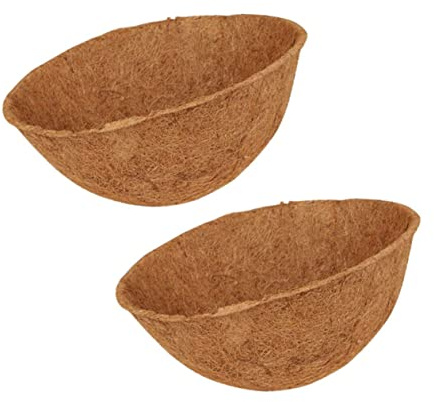 ORFOFE 2 Pièces Coussin Pot De Tête De Pelle Fibre Base De Poitrine pour Hommes Support De Sécateur Doublure De Remplacement Bambou Tapis De Cocotier Chlorophytum en Bois