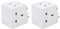PRO-ELEC SL675 3 Way 13Amp Socket Adapter - 3 Plug Sockets, White (Pack of 2)