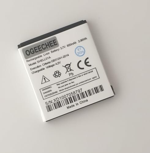 ogeechee Replacement 800mAh Battery SHELL01A Compatible With Doro 605/610 / 611/612 / 632/622 / 520X / 409/410