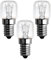 SCNNC E14 Oven Bulb Dimmable 120LM Warm White 2300K, Oven Light Bulb 300 Degree Heat Resistant, T22 E14 Oven Bulbs for Himalayan Salt Lamp Microwave Oven Fridge, Pack of 3