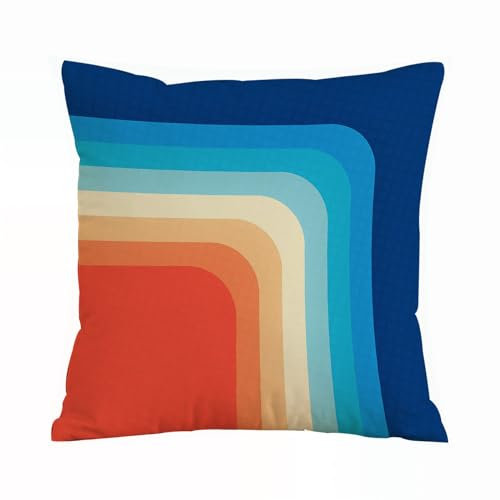 AELKSP Kissenbezug Kissenhülle Haus Dekorativ Für Jungen/Mädchen Wohnzimmer Schlafzimmer Sofa Stuhl Kissenbezüge,Retro 70er Jahre,40x40 cm