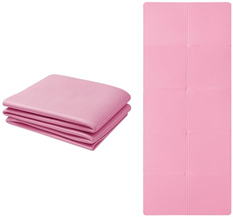 Good Nite Klappbare Yogamatte Rutschfest Tragbare Fitnessmatte Faltbar Leicht Gymnastikmatte Pilates Sport Reiseyogamatte 183 x 61 x 0.6 cm (Rosa)