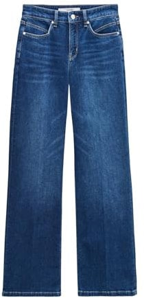 someday Damen Flared | Long Flared Jeans Carie Iconic Mid Rise aus nachhaltigem Baumwoll Mix Dark Blue, 40
