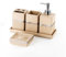 Ceramic Haven Elegance Collection | Set of 5 Luxury Bathroom Accessories | Soap Dispenser, Toothbrush Holder, Multipurpose Holder, Tumbler, Vanity Tray | Stylish Décor & Organiser (Beige Elegance)