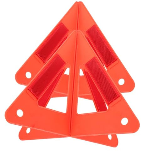 SWOOMEY 2ensembles Triangle Avertisseur Réfléchissant Plastique Kit De Signaux De Sécurité Routière Pour Voiture Accessoire Cas De Panne