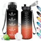 Gourde 1.5L, Gourde Sport avec Filtre, Bouteille de Motivation, Bouteille d'eau Sport Étanche, Bouteille Reutilisable, Gourde Graduée pour 1 Journee, Bouteille d'eau pour Adulte, Randonnée, Sport