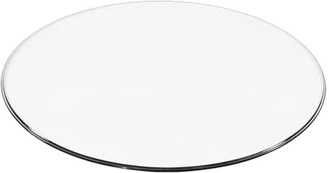 FBANULPEX Runder Tisch aus gehärtetem Glas, Glastisch Round Table Top Replacement,Outdoor Patio Table Top(Clear,90CM(36INCH))