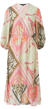 comma Fließendes Kleid aus Viskosemix mit Unterkleid rosa 40