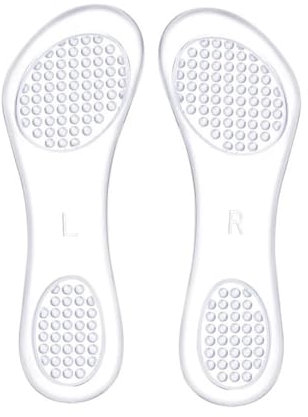 Solette in gel di silicone a sette punte, da donna, con tacco alto, sandali singoli per scarpe, cuscino autoadesivo, lavabili, scarpe estive