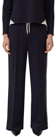 s.Oliver Damen Hose – Wide Leg, High Rise, Scuba