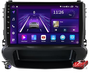 Android 15.0 Autoradio Stereo Navi mit 4G 5G WiFi Carplay Android Auto für Malibu 2012-2015 Sat GPS Navigation 9 Zoll MP5 Multimedia Video Player FM BT Receiver,M6 Plus 1
