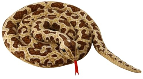 Xiyocadt Schlange Kuscheltier Weiche Gefüllte, Realistische Schlange Streich Plüsch Stofftier, Schlangenspielzeug für Tricky Aprilscherz Party Prank Requisiten (110CM,Braun)