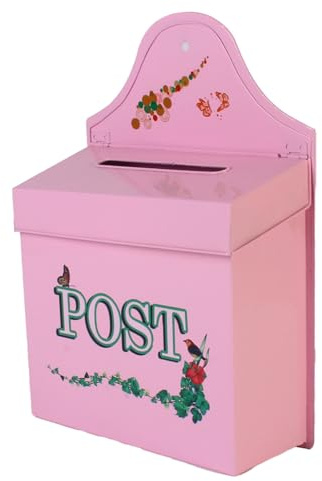 Oxtxuzdm Geräumiger Vintage-Briefkasten aus Metall zur Wandmontage, für Veranda, Outdoor-Dekoration, rostbeständig, Eisen-Briefkasten, sichere Privatsphäre