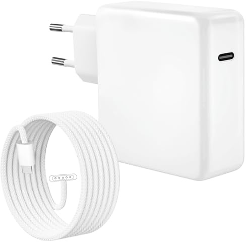 Mac Book Pro Air Ladekabel, 96W USB-C auf Magnetic 3 MacBook Ladegerät Netzteil fur M5 M4 M3 M2 M1 Pro MAX 2026 2025 2024 2023 2022 2021 Kompatibel mit MacBook Air 15/13, MacBook Pro14 mit 2M Kabel