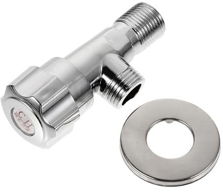 TEHAUX Warmwasserventil Warm und Kaltwasserventil aus Zinklegierung Silber für Handbrause und Bidet Sprayer für Bad und Küche