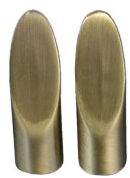 Liedeco Endstück für Gardinenstangen Cut Landhaus, ø 16 mm, 2 Stk messing antik