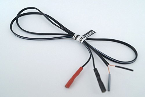 Fahrrad Lichtkabel - Doppelkabel/Twin-Kabel 60cm = 600mm; mit isolierten Kabelschuhen auf Einer Seite nach STZVO; 2-adrig