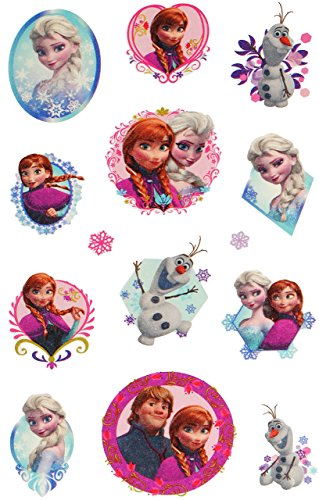 alles-meine.de GmbH 3 * 12 TLG. Set: Haut Tattoo - die Eiskönigin - Frozen - Mädchen für Kinder - Tattoos Hauttattoo - völlig unverfroren Prinzessin ELSA Anna Arendelle - Ola..