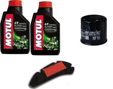 2 LITRI OLIO MOTUL 5100 10W30 + FILTRO OLIO HF+ FILTRO ARIA PER HONDA SH 300 IE