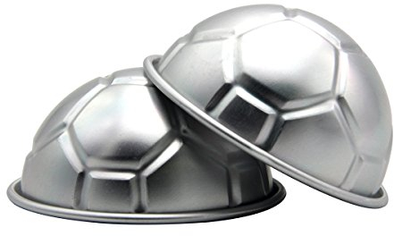 Cadillaps 3D Football Cake Mould Aluminium Alloy 2 Hemisphere Baking Mould Cake Decoration Kitchen Aid