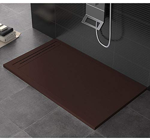 Receveur de douche 70 x 80 cm en pierre Maier Oasis Marron
