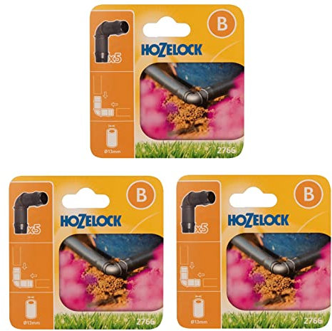 15 x Hozelock 2766 13mm 90 Deg Right Angle Elbow Connectors Irrigation Garden