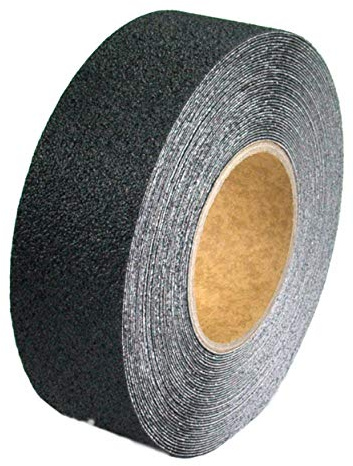 AnTina TAPES® Antirutsch Klebeband Streifen 50mm x 18m, schwarz | Rutschfest, für Innen- & Außenbereiche, stark selbstklebend, PVC mit zertifiziertem Antirutschbelag, Sicherheitsband