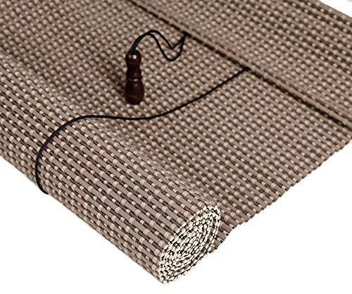 Bambusrollo Grau Roll Up Shade Rollos Mit Beschlägen, Außenjalousien Für Deck Gazebo Terrasse Im Freien Sonnenschirm, 85cm / 105cm / 125cm / 145cm Breite (Size : 145×240cm)