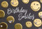Perleberg hochwertige Geburtstagskarte Black and Gold Collection mit Smiley-Motiv - fröhliche Karte zum Geburtstag mit Umschlag - Geburtstagskarten Premium-Qualität 11,6 x 16,6 cm