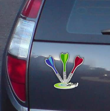 Generisch Dart Aufkleber Darts Aufkleber Dartpfeil Auto Aufkleber Club Sticker (R24/2) (15x11cm)