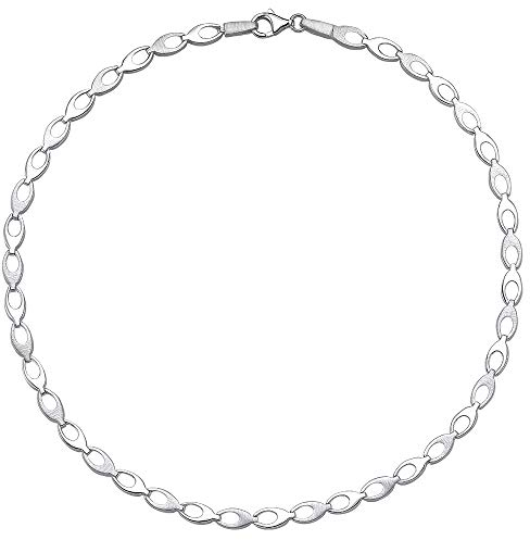 Vinani Kollier ovale Glieder glänzend mattiert 925 Sterling Silber Collier 2KOT