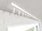 Market-Alley Vorhangschiene Aluminium Weiß Gardinenschiene ; 2-/ 3-/ 4-läufig ; 120cm-600cm. Für Kräuselband Gardinen oder Schiebevorhang (2-läufig ; 240cm ; mit Faltenlegehaken)