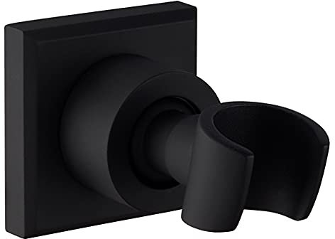 Noir Support de Douche Acier Inoxydable Support Pommeau de Douche Montage Mural Support de Douche à Main Rotatif à 360° Support de Tête de Douche,Square