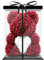 Birkental Rosen Bär - extra großer 40-45cm handgemachter Rosenbär mit Herz und Geschenkbox - Blumenbär als Geburtstagsgeschenk für Frauen, Freundin, Geburtstag, Rose Bear Teddybär (Dunkelrot)